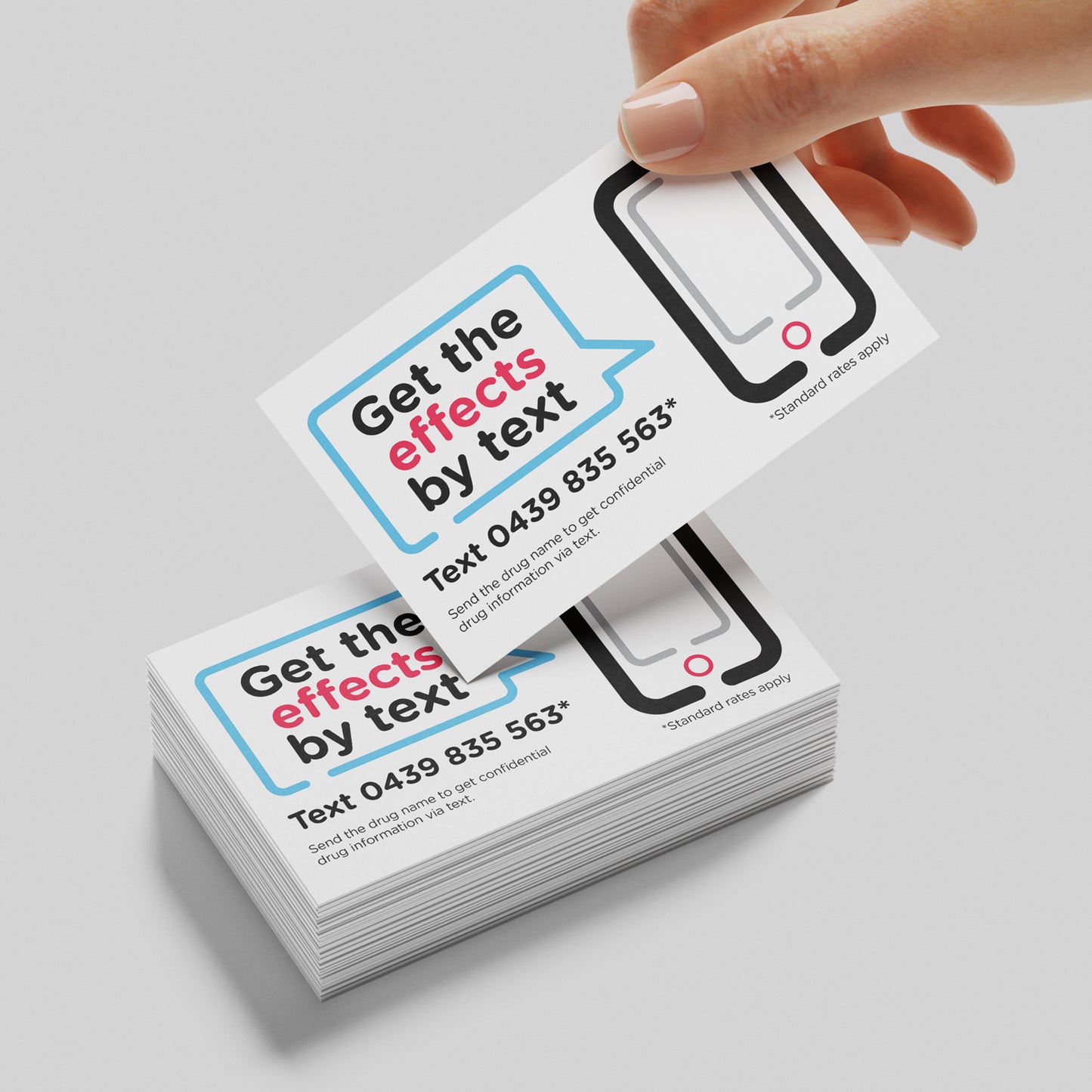 Text the Effects (bundle of 100) Wallet Card