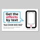 Text the Effects (bundle of 100) Wallet Card